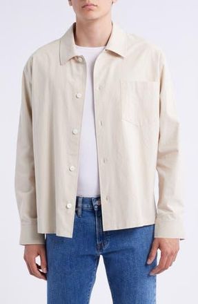 Frame Denim Cotton Seersucker Shirt Jacket in Natural at Nordstrom Rack, Size X-Large