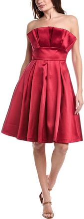 Rene Ruiz Strapless Pleated Mikado Short Dress