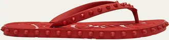 Christian Louboutin Loubi Donna Spike Flip Flops