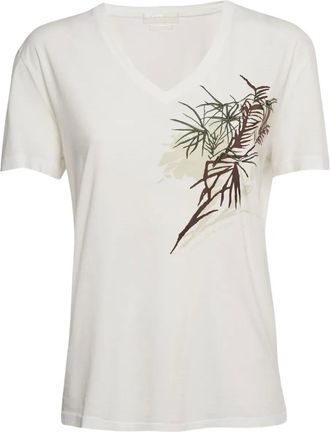 Alexander McQueen T-shirt con scollo a V - Bianco