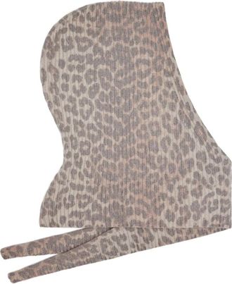 Ganni Passamontagna leopardato - Marrone
