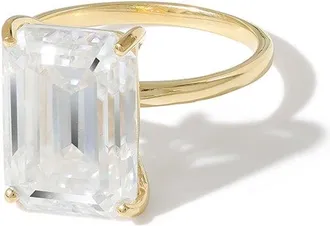 Tiramisu 14K Plated Silver 8.90 Ct. Tw. Moissanite Solitaire Ring