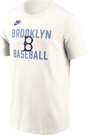 Nike Brooklyn Dodgers Cooperstown 70s Inspired Nike Mens MLB T-Shirt in Brown | N19911KKB-9V0