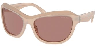 Prada PR A27SF Asian Fit 19R10D Womens Sunglasses Brown Size 63