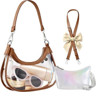 Generic Clear Handbag with Adjustable Strap and Wallet for Women Suitable for Concerts Sports Events and Travel