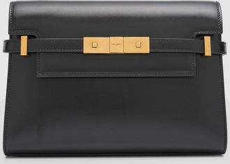Saint Laurent Manhattan Small Shoulder Bag in Smooth Leather