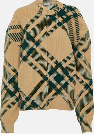 Burberry Burberry Check wool-blend cardigan