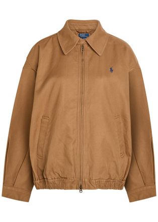 Polo Ralph Lauren Logo-embroidered Twill Jacket - Tan - XL (UK16 / XL)