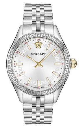 Versace Hellenyium Bracelet Watch, 36mm in Two Tone at Nordstrom