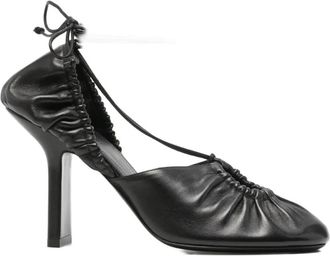 Lanvin Schoenen, Dames, Zwart, 40 EU, Leer, Heeled Sandal 95mm