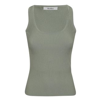 Max Mara Ghiro Top - Dames - Tops - Groen - Maat: M Leer
