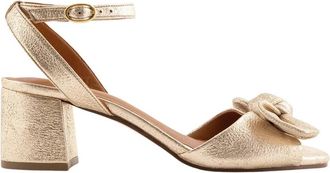 Maison Toufet Sandale C&eacute;leste - Dames - Sandalen met hakken - Geel - 40 EU - Leer - Schoenen