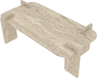 Habitat et Jardin Mesa De Centro De Madera <> 120 X 60 X 35 Cm - Travertino