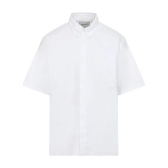 Carhartt Work in Progress Carhartt Wip, Short Sleeve Shirts, male, White, Size: XL Braxton Shirt