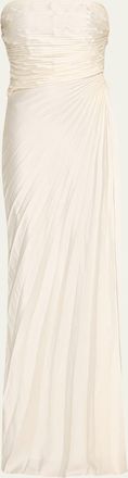 A.L.C. Bianca Pleated Strapless Gown
