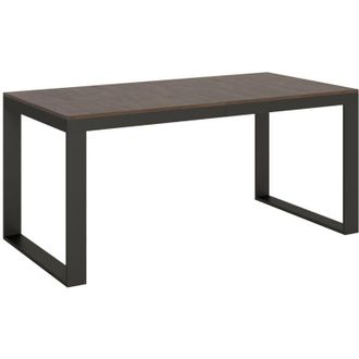 Itamoby Tavolo da pranzo Allungabile - tecno - Bordo: Antracite - Colore: Noce - Dimensioni: 90x180/440