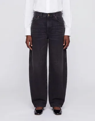 Darkpark High-Waisted Wide-Leg Baggy Jeans in Cotton Denim