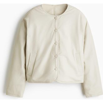 H&M Reversible Bomber Jacket in Light Beige at Nordstrom, Size Xx-Large