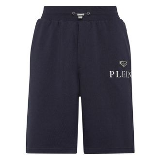 Philipp Plein Heren, Korte broeken, Blauw, Maat: XL Katoen