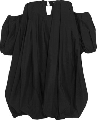 Pinko Off-shoulder Pleated Mini Dress