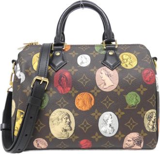 Louis Vuitton Marron Coated Canvas Boston Bag (Pre-Owned)