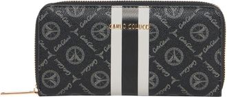 Carlo Colucci Portemonnee met contrasterende strepen - Dames - Portefeuilles - Zwart - ONE Size - Accessoires