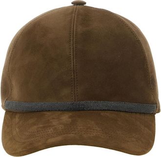 Brunello Cucinelli Brown Solid Baseball Cap
