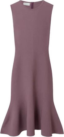 Stella McCartney Compact Knit Peplum Jurk - Dames - Kleedjes - Paars - M - Polyester - Kleedjes