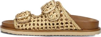 Inuovo Elegante Zomerslippers - Dames - Sandalen - Geel - 41 EU - Leer - Schoenen