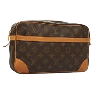 Louis Vuitton Pre-owned Canvas clutches - Dames - Pre-owned - Bruin - Maat: ONE Size Leer