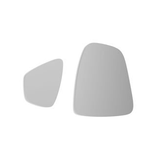 HERDASA Conjunto De 2 Espejos De Pared Asim&eacute;tricos, Colecci&oacute;n Singular, Con Bordes Y Traseras En Mdf Lacada En Color Blanco