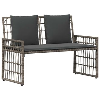 vidaXL Banco De Exterior Liso Gris Y Gris Oscuro 116 X 55 X 82 Cm Vidaxl
