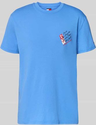 Tommy Jeans Regular Fit T-Shirt aus reiner Baumwolle in Blau, Gr&ouml;&szlig;e XXL