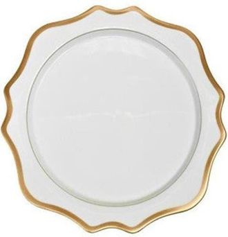 Anna Weatherley Anitque White Gold Charger Plate in White/gold at Nordstrom