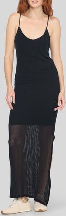 Project Social T Paloma Mesh Mixed Maxi Dress in Black at Nordstrom, Size X-Small