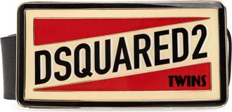 Dsquared2 Twins Buckle Riem - Heren - Riemen - Zwart - 85 CM - Leer - Accessoires
