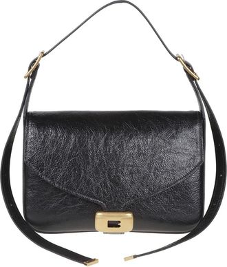 Balenciaga Tassen, Dames, Zwart, ONE Size, Leer, Clicca Medium Schoudertas