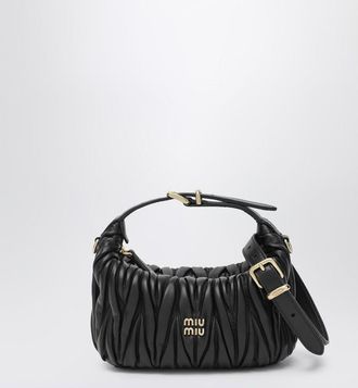 Miu Miu Black matelassé nappa pouch