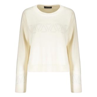 Herno Rondgebreide Pullover - Dames - Ronde hals truien - Beige - M - Wol - Truien & Vesten