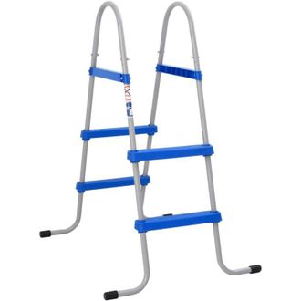 vidaXL Escalera Para Piscina Elevada Acero Y Pl&aacute;stico 84 Cm Vidaxl