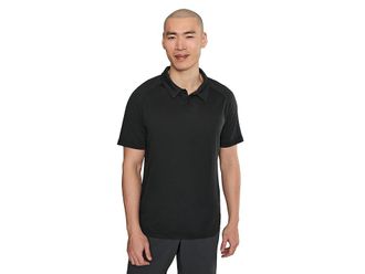 Smartwool Active Mesh Polo Mens Clothing Black : MD, Polyester/Tencel/Wool