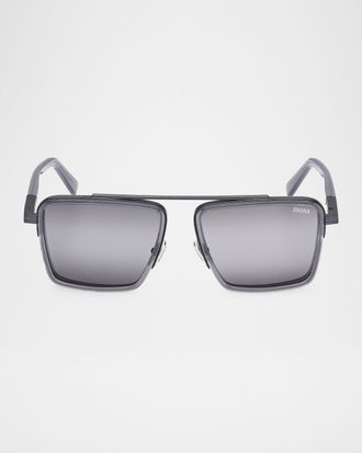Ermenegildo Zegna Men & apos;s Metal Aviator Sunglasses