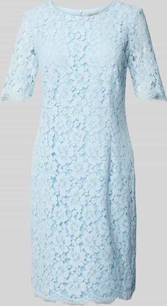 Christian Berg Knielanges Kleid mit Ausbrenner-Effekt in Hellblau, Gr&ouml;&szlig;e 34