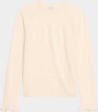 Lafayette 148 New York Bead-Trim Cashmere Sweater