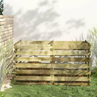 vidaXL Vidaxl - Compostador De Tablas De Madera De Pino Impregnada 180x90x90 Cm