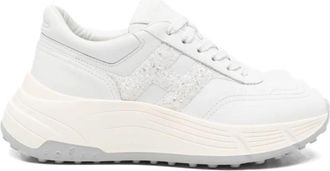 Hogan Hi-Fi leren sneakers - Dames - Sneakers - Wit - 41 EU - Leer - Schoenen