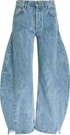 A.W.A.K.E Mode Washed Barrel-leg Jeans - Indigo - 34 (UK6 / XS)