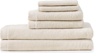 Coyuchi Classic 6-Piece Organic Cotton Towel Set in Undyed at Nordstrom, Size 6 Piece