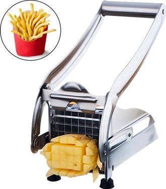 OEM Cortador De Patatas Fritas - Cortador De Patatas - Profesional - Acero Inoxidable - Plateado