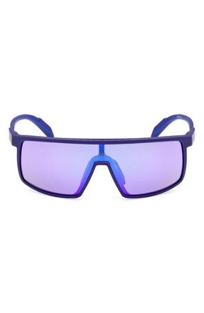adidas Shield Sunglasses in Blue /Mirror Violet at Nordstrom